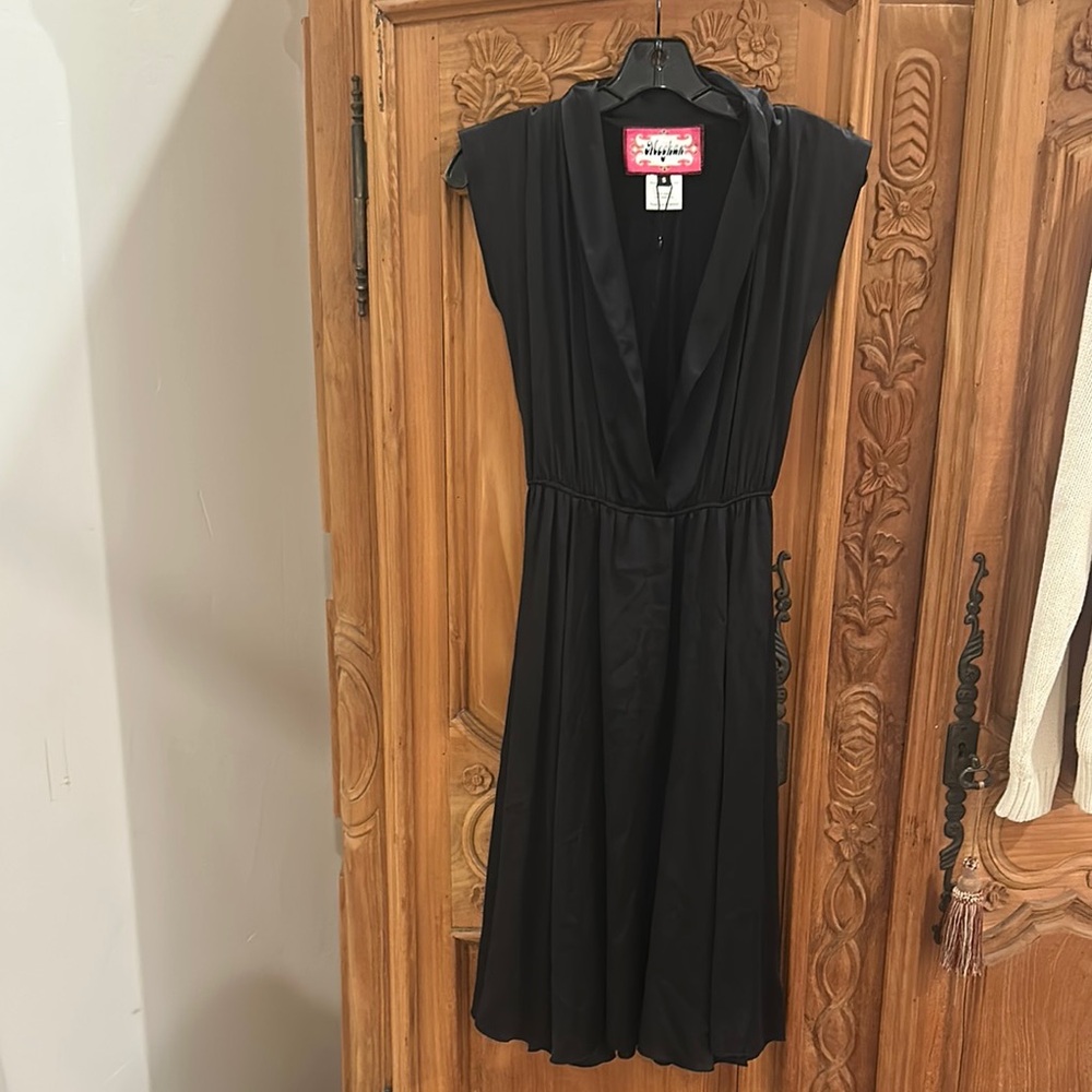 Meghan Fabulous black 100% silk dress